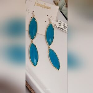 Kendra Scott Harrah Earrings Blue Azure NWT